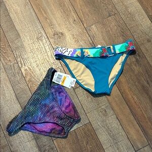 Lucky Brand & Victoria’s Secret sz S Colorful Bikini Bottoms Set nwt
